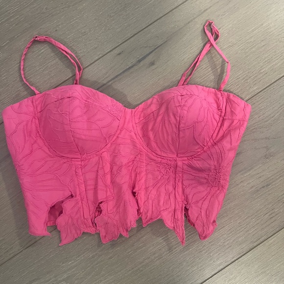 H&M Pink Leaf-Patterned Skirt - Picture 3 of 3